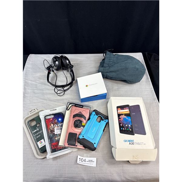 Collectible Lot of Phone Covers, Tablet, Headphones Etc