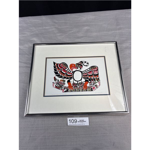 Professionally Framed West Coast Native Print by Shawn Whonnock From Alert Bay