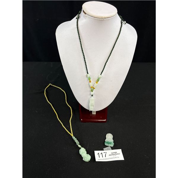Nice Lot of BC Jade Pendants  Necklace etc
