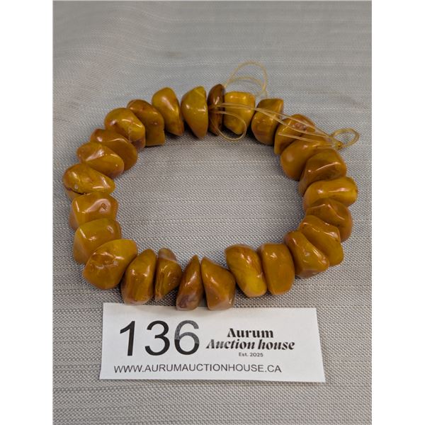 Extra Large Vintage Amber Bracelet Chunky!