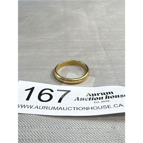 Antique Rolled Gold Over Sterling Men's Band Ring Makers Mark B