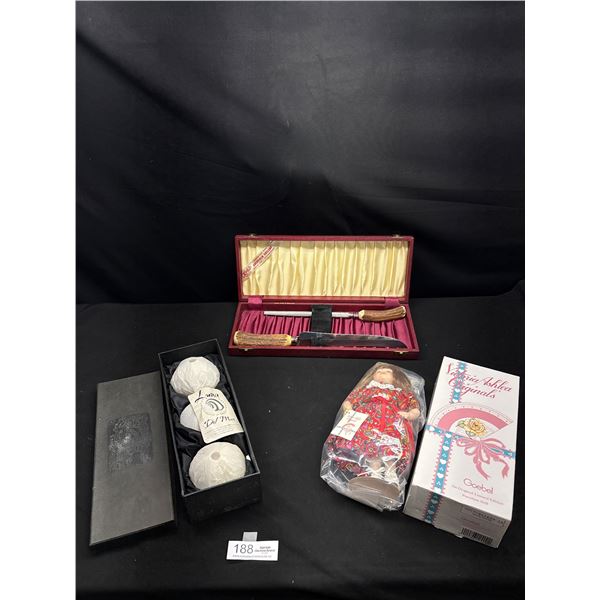 Goebel Figurin New in Box Plus Luna Del Mar Ceramic in Box