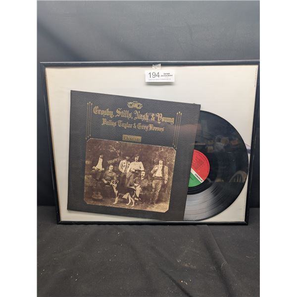Nicely Framed Crosby Stills Nash & Young Record