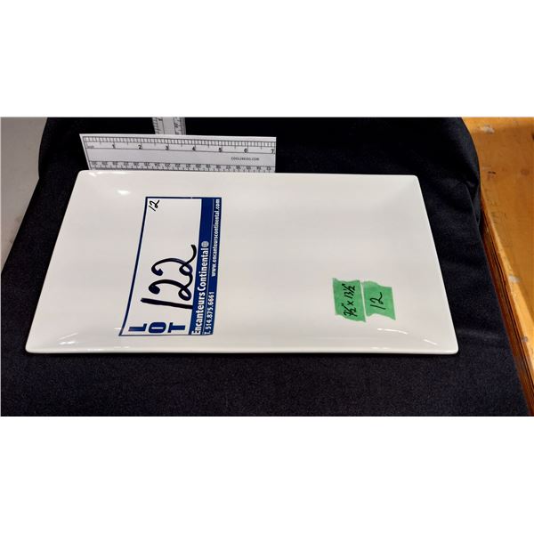 LOT DE 12 ASSIETTES RECTANGULAIRES 7.5”X13.5”