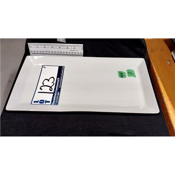LOT DE 8 ASSIETTES RECTANGULAIRES 8”X16”