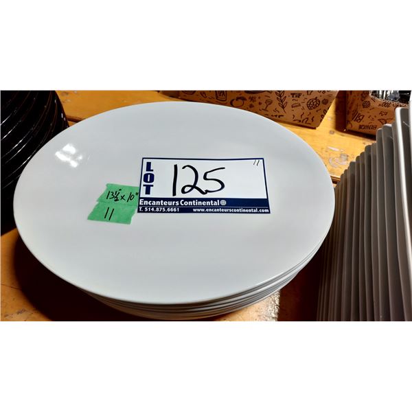 LOT DE 11 ASSIETTES OVALES 13.5”X10”