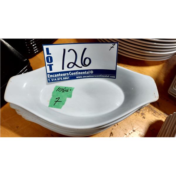 LOT DE 7 ASSIETTES A LASAGNE 11.5”X6”