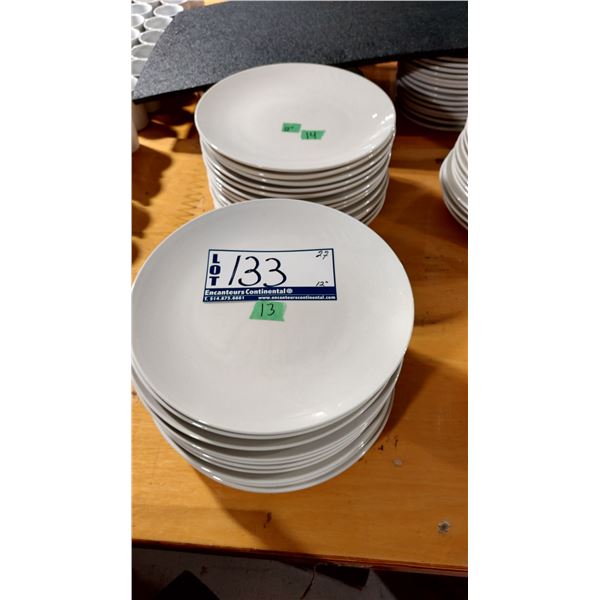 LOT DE 27 ASSIETTES 13”