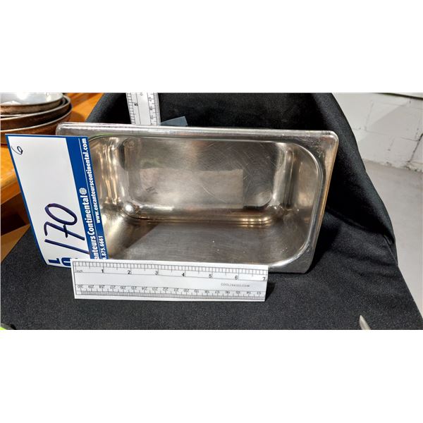 LOT DE 6 CONTENANTS INOX 6”X10”X4”