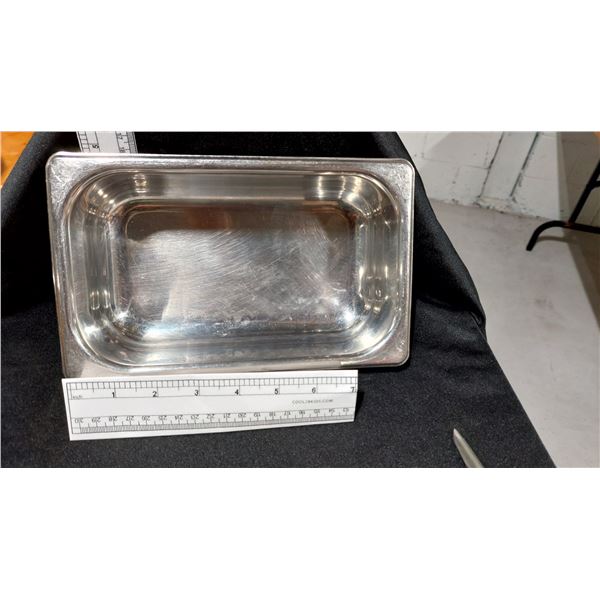 LOT DE 9 CONTENANTS INOX 10”X6”X2”