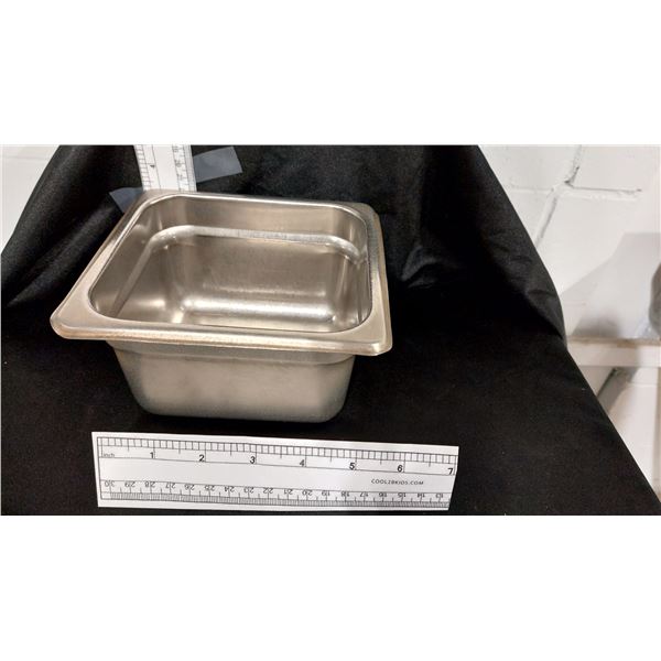 LOT DE 4 CONTENANTS INOX 6”X6”X4”