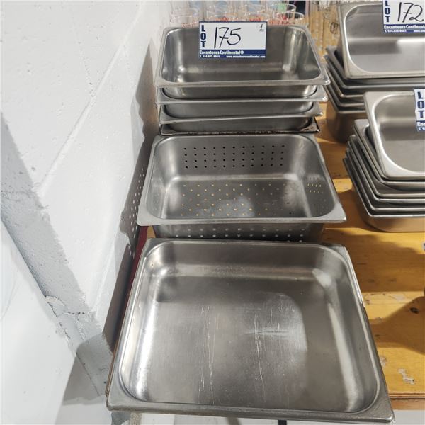 LOT DE 6 CONTENANTS INOX ASS.