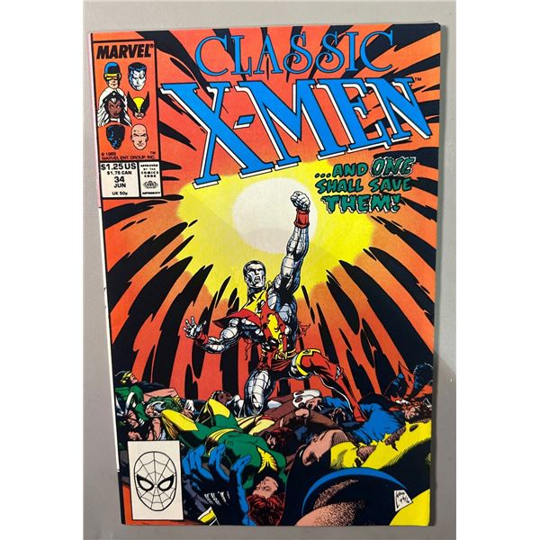 Classic X-Men #34 (Marvel, 1989) ...And One Shall Save Them! Comic Book