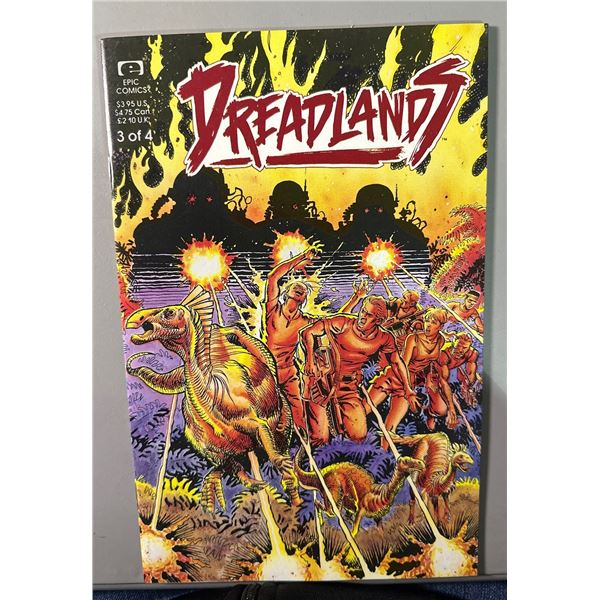 Dreadlands #3 of 4 (Epic Comics, 1992) Sci-Fi Dinosaur Action Comic