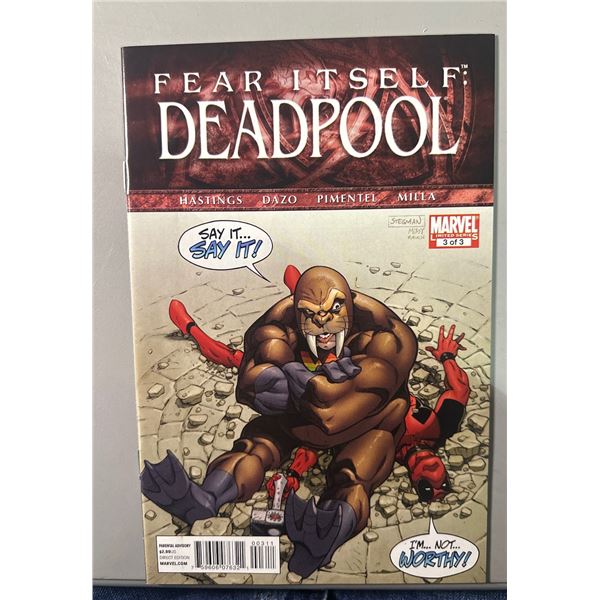 Fear Itself: Deadpool #3 (of 3) Limited Series Comic Book (Marvel, 2011)