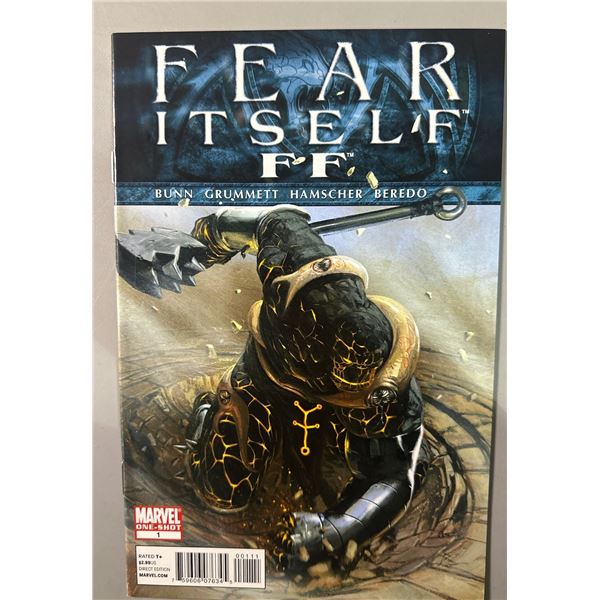 Fear Itself: FF #1 One-Shot Comic Book (2011, Marvel) Bunn Grummett