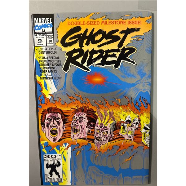Ghost Rider #25 (Marvel, 1992) Double-Sized Milestone Issue Pop-Up Centerfold