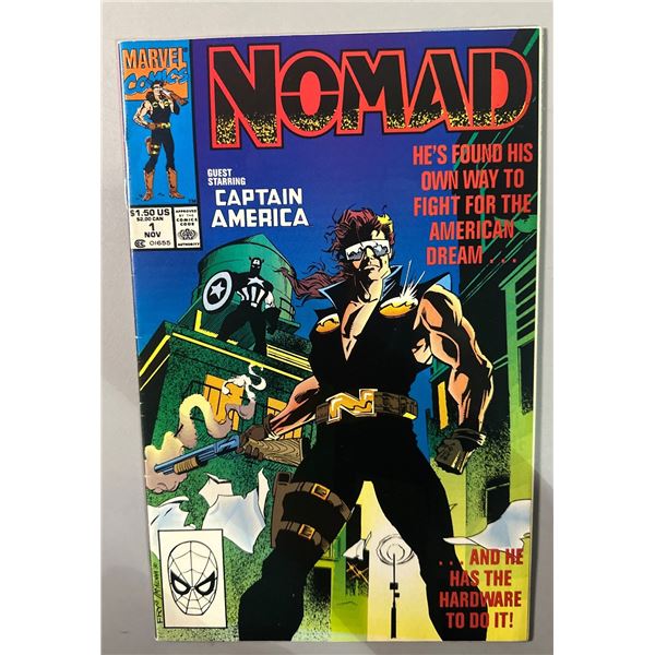 Nomad #1 (Marvel, 1990) Guest Starring Captain America. Copper Age.