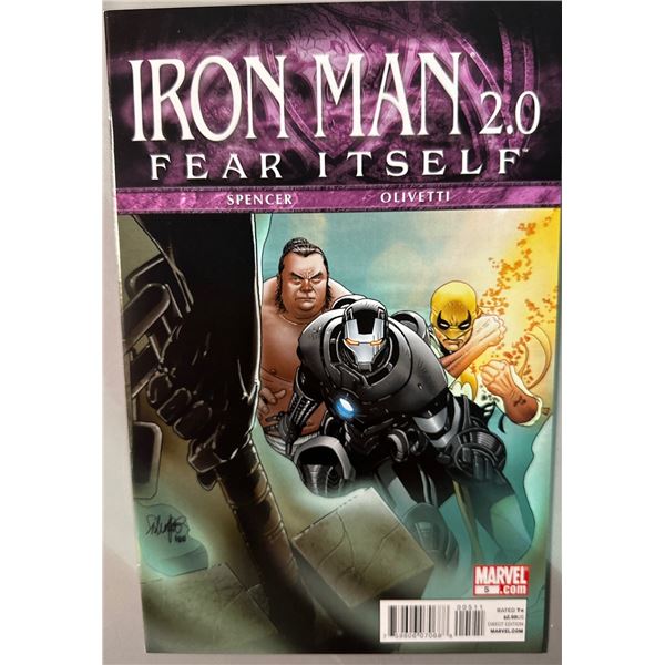 Iron Man 2.0 #5 Fear Itself (Marvel Comics, 2011) Spencer & Olivetti