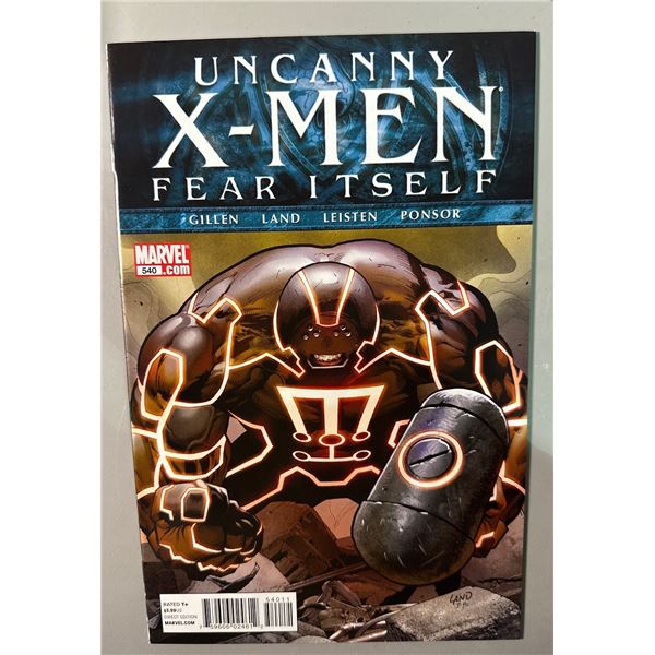 Uncanny X-Men #540 (2011 Marvel Comics) Fear Itself Tie-In, Land Cover