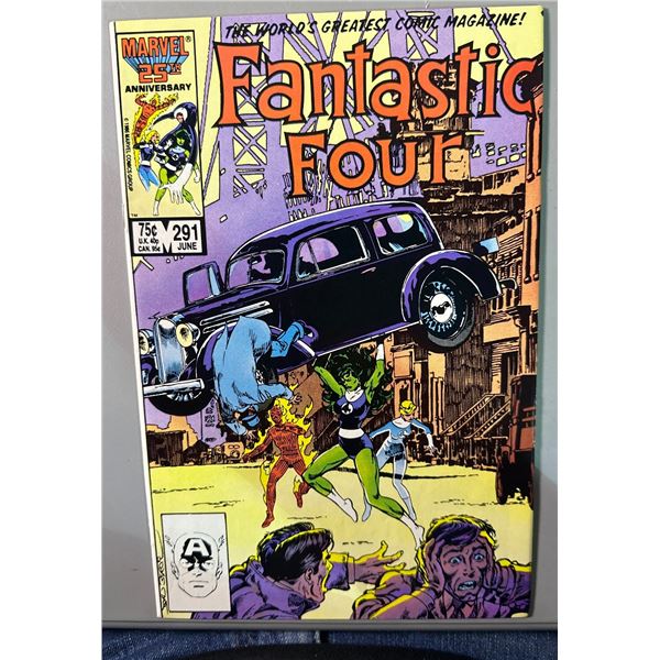 Fantastic Four #291 (Marvel, 1986) 25th Anniversary, Action Comics Homage