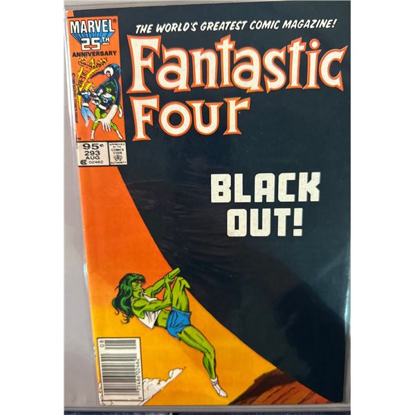 Fantastic Four #293 (Marvel, 1986) 25th Anniv. "Black Out!" Comic