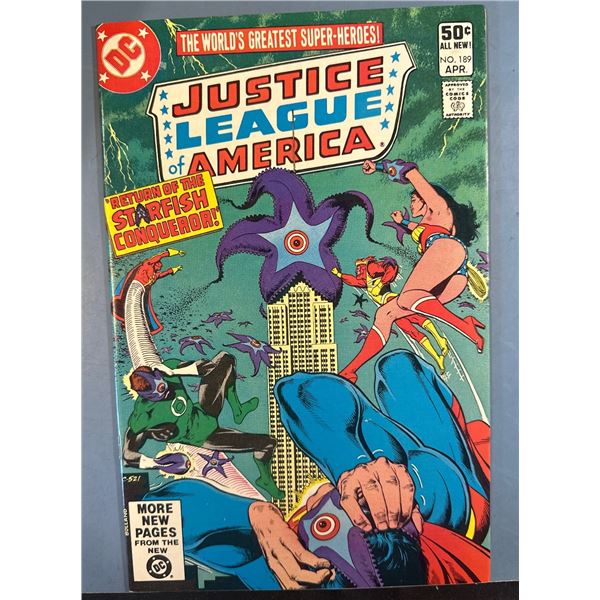 Justice League of America #189 (DC, 1981) Comic - Return of Starfish Conqueror