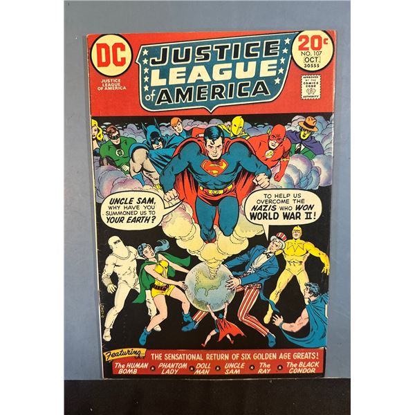 Justice League of America #107 (DC, 1973) Feat. Return of 6 Golden Age Greats!