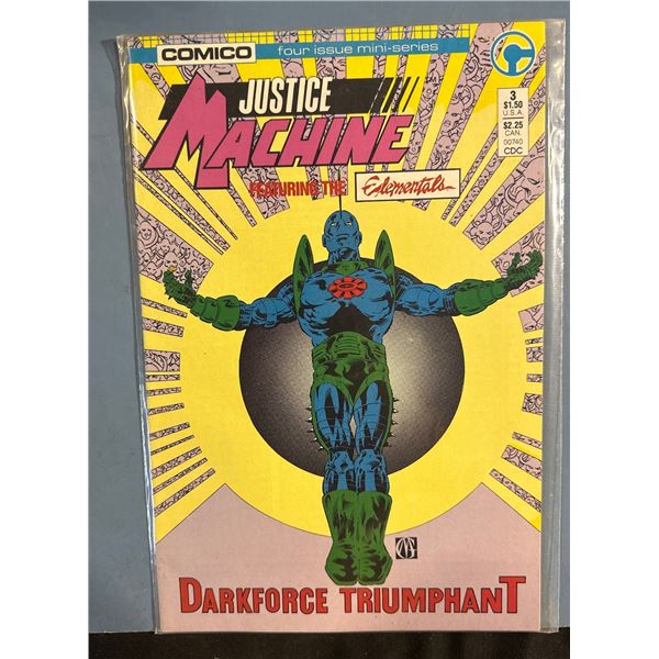 Justice Machine Featuring The Elementals #3 (Comico, 1987) Darkforce Triumphant