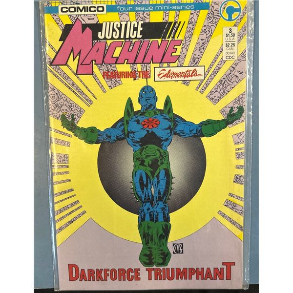 Justice Machine Featuring The Elementals #3 (Comico, 1986) Comic Book