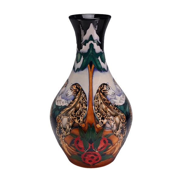 Moorcroft Pottery by Kerry Goodwin Limited Edition Vase 2013, Snow Leopard
