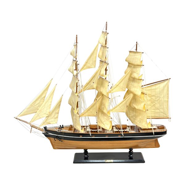 Handcrafted Wood Model of the Cutty Sark British Clipper Ship