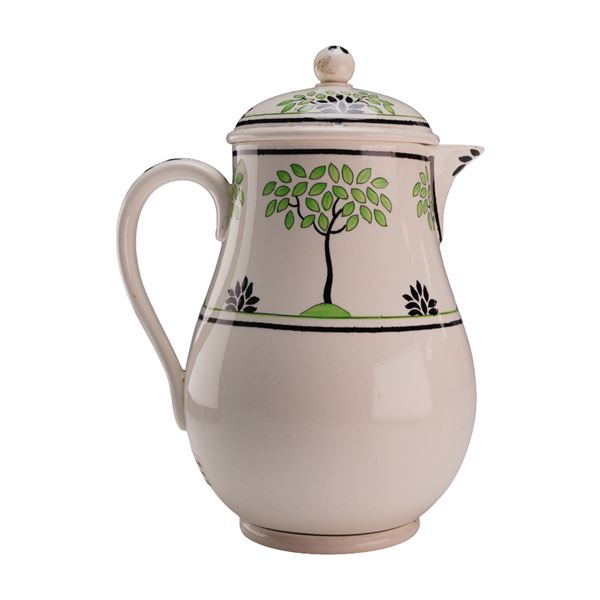 Wedgwood Hand-Painted Queensware Lidded Jug, Arbor Pattern Circa 1930