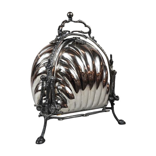 Eales 1779 Italian Silver-Plated Triple Shell Folding Biscuit Warmer