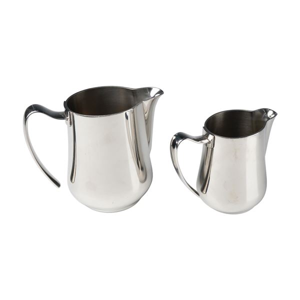 A Pair of Sambonet Italy Elite Stainless Steel Creamers