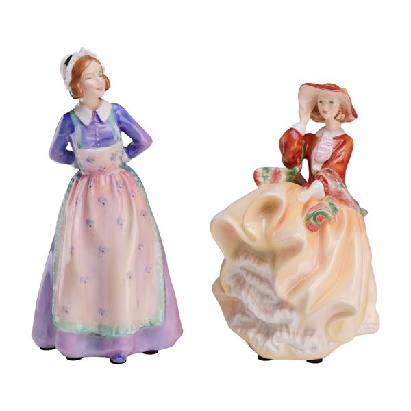 Two Royal Doulton Bone China Figurines Susan HN2056 and Abigail HN4839