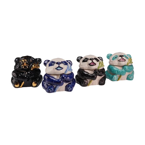 Collection of Four Kevin Francis Face Pots, Zhen Zhen Panda including Prototypes
