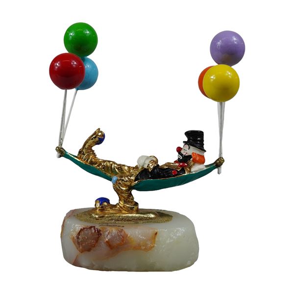 Ron Lee 1993 Snoozn Clown Sculpture