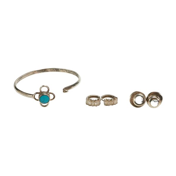 5pc Sterling Silver Earrings and Bracelet