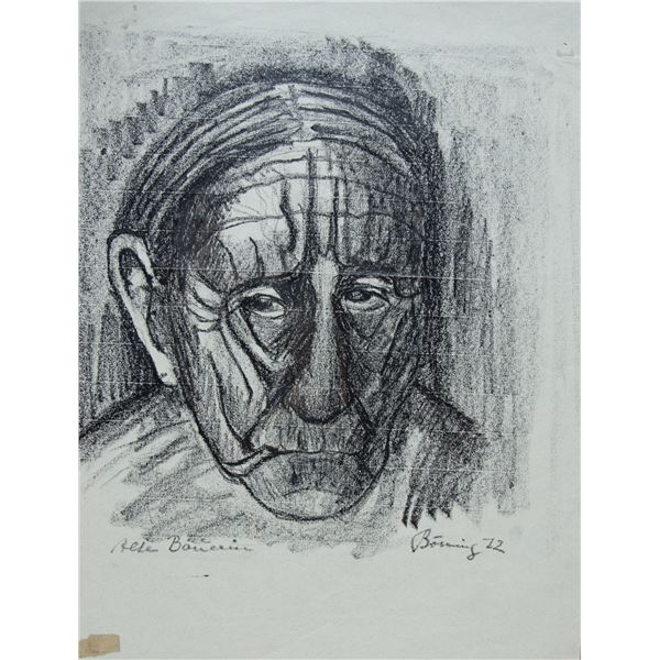 Large Original Pastel on Paper, Portrait of a Woman, Signed