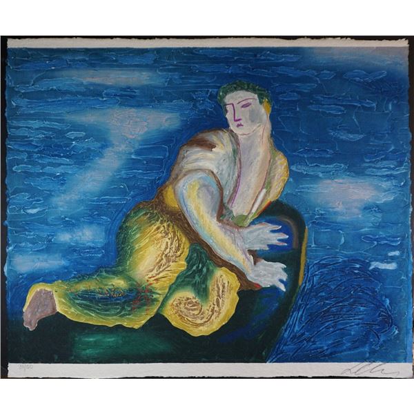 Sandro Chia (Italian 1946) Carborundum etching with hand coloring Untitled #6 signed