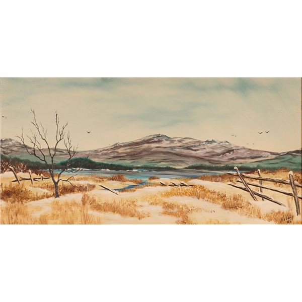 Oil on Board Painting, A Touch of Canada: Cold Fingers, Signed & Dated