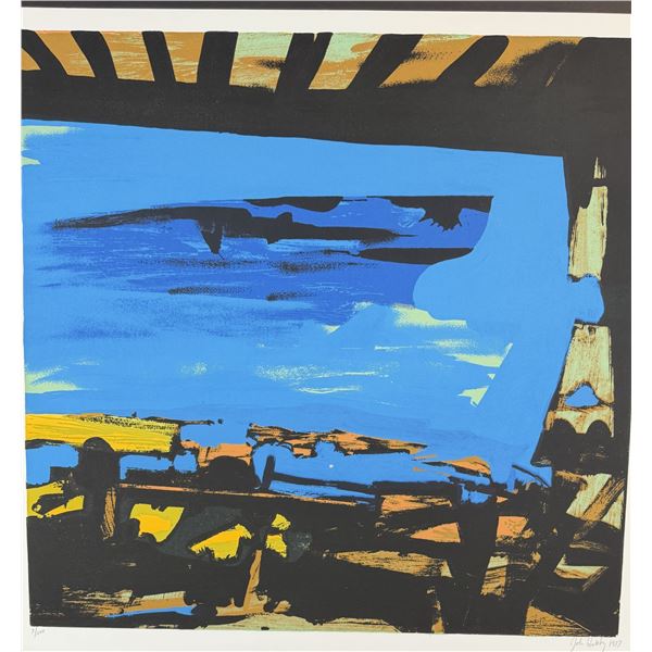 John Hultberg (American 1922-2005)  Serigraph Sinking Ship signed