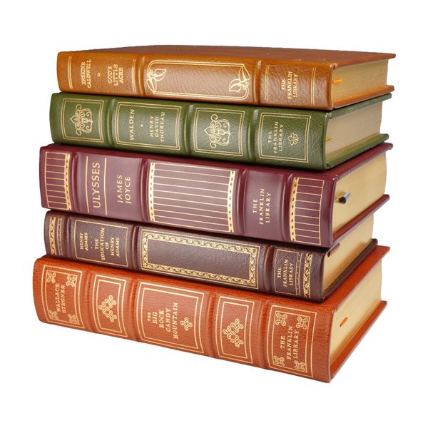 Caldwell, Joyce, et al. A 5-Piece Collection of Franklin Library Leather-Bound Volumes. 1976-1979. (