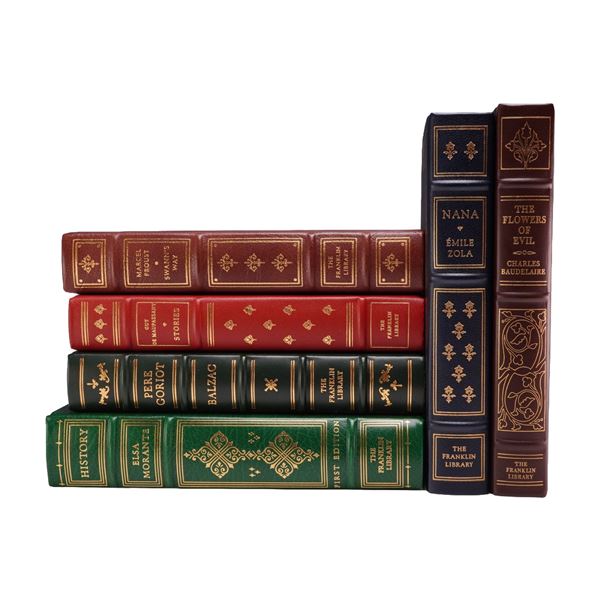 Various Authors. A 6-Piece Collection of Franklin Library Leather-Bound Volumes. Franklin Library.