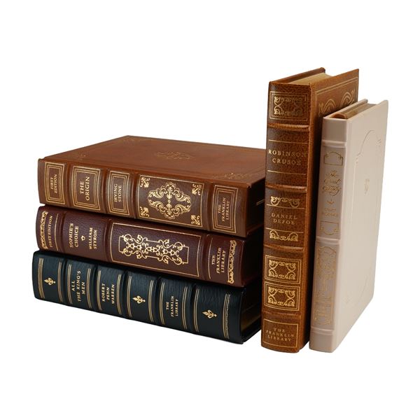 A 5-Piece Lot of Franklin Library Books Including Signed Works by Styron and Warren (Signed)