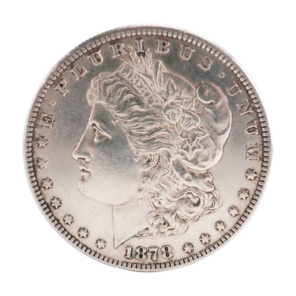 1878 U.S. Morgan Dollar 90% Silver Coin, Circulated