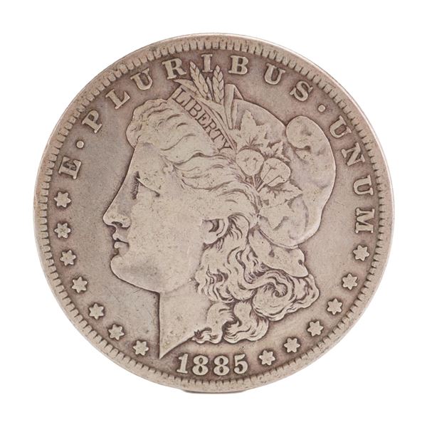 1885 U.S. Morgan Dollar 90% Silver Coin, Circulated