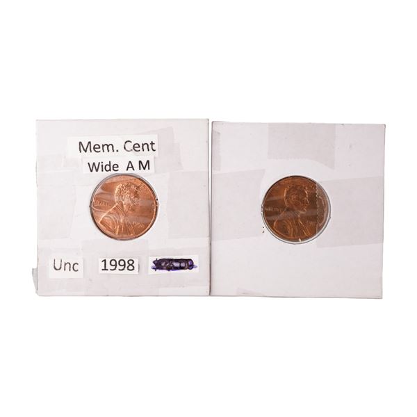 US 1998 Error (Wide AM) Lincoln Memorial Cent