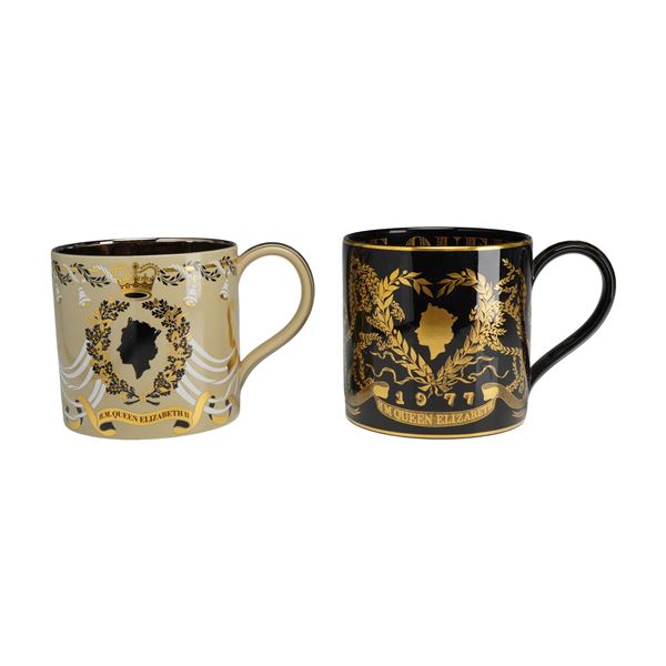 2pc Wedgwood Commemorative Mugs Designed by Richard Guyatt